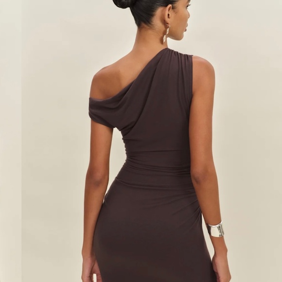 Reformation Belle Knit Dress Brown - Size XS - Picture 3 of 4